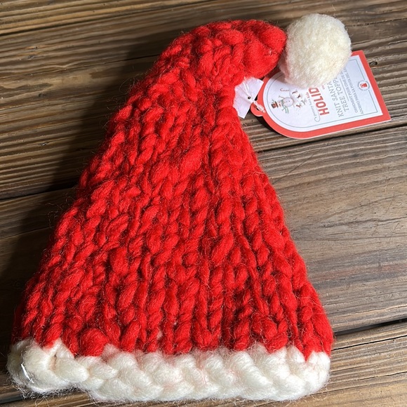 Pottery Barn Kids Knit Santa Claus Hat Tree Topper - Picture 7 of 16